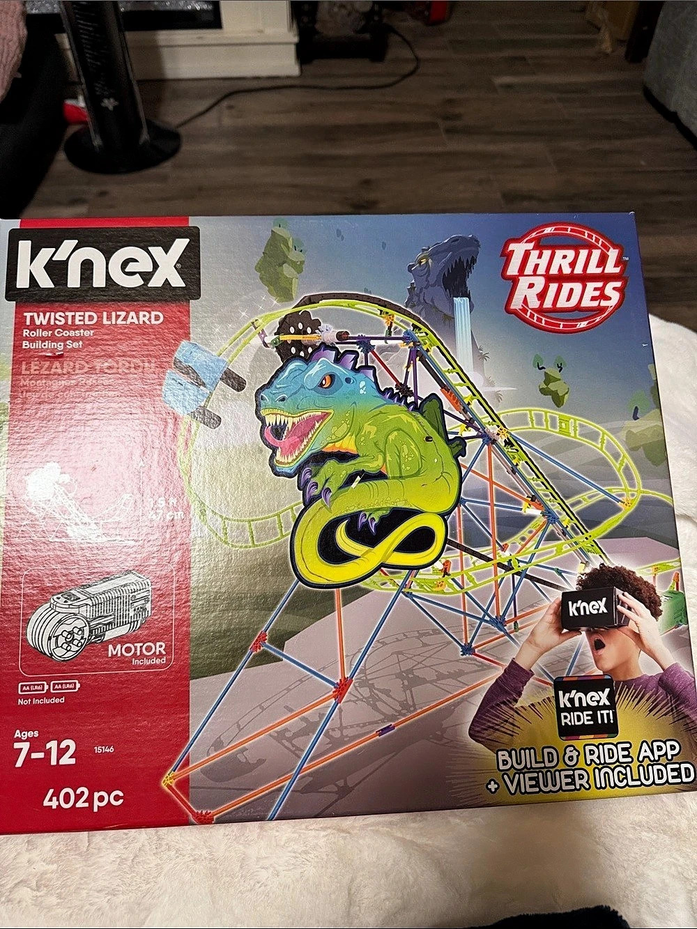 K'NEX Twisted Lizard Roller Coaster Building Set 402 pc NIB